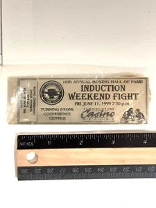 BOXING HALL OF FAME INDUCTION WEEKEND 1999 METAL KEYCHAIN TURNING STONE CASINO - Picture 1 of 3