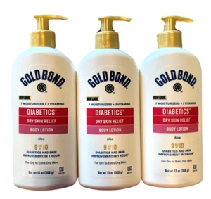 Gold Bond Ultimate Diabetic Skin Relief Lotion 13 oz ( 3 Bottles ) NEW LOOK! / - Picture 1 of 2