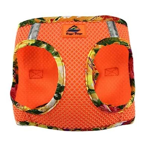 American River Sunset Orange Hawaiian Trim Choke-Free Dog Harness Sizes XS-XXL - Picture 1 of 8