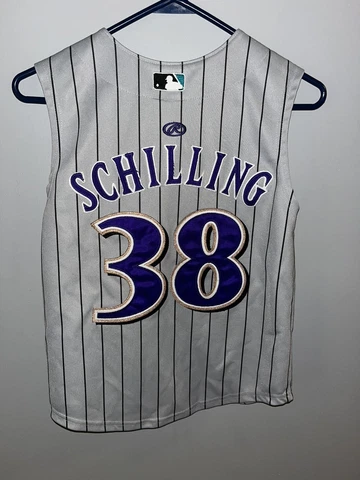 Curt Schilling #38 Arizona Diamondbacks MLB Rawlings Stitched Jersey Youth SZ 8 Cover
