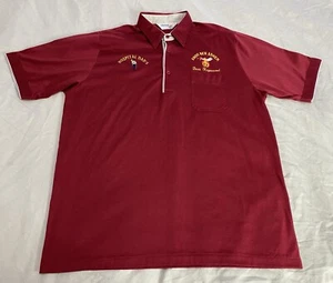 Vintage Shriners Hospital Dads Abou Ben Adhem Polo Shirt Sz XL Single Stitch RD - Picture 1 of 8