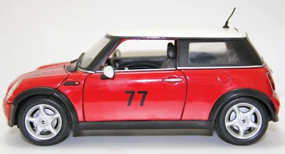 MAISTO USATO 1:18 AUTO DIE CAST MINI COOPER #77 ROSSO ART VARIE 3 - Immagine 1 di 4