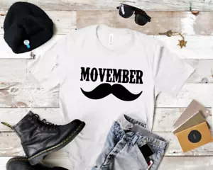 Mens Moustache Movember Top Boys Birthday Christmas Gift Top - Picture 1 of 3