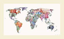 Abstract Global Currency Map (2019), Limited Edition Giclée, A1-A4, unframed