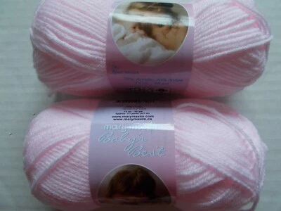 Mary Maxim Baby's Best yarn, Pink, lot of 2 (171 yds each) - Image 1 of 2