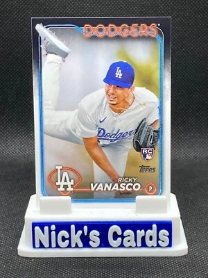 2024 Topps Update #US38 Ricky Vanasco RC Los Angeles Dodgers - Image 1 of 2