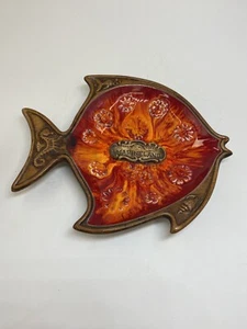 Treasure Craft Trinket Tray/Dish Ashtray Trigger Fish Marineland Souvenir - Picture 1 of 3