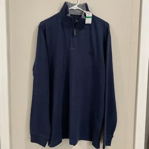 Suéter Chaps 100 % algodón con cremallera para hombre talla L manga larga - Imagen 1 de 10