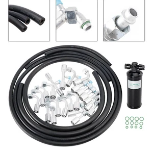 26PCS Air Conditioning Hose and Fitting Kit Includes 6.5 ft #6#8#10 AC Hoses F8 - Picture 1 of 17