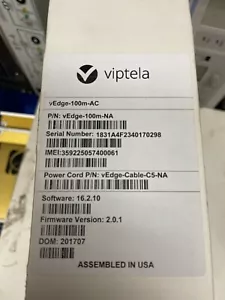 Viptela vEdge 100M Wireless Router VEDGE-100M-AC With Power Supply - - Picture 1 of 2