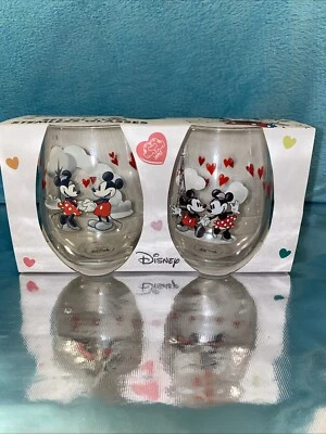 Disney набор из двух стеблей очки Микки и Минни-Маус любовь сердца - новый - Изображение 1 из 4