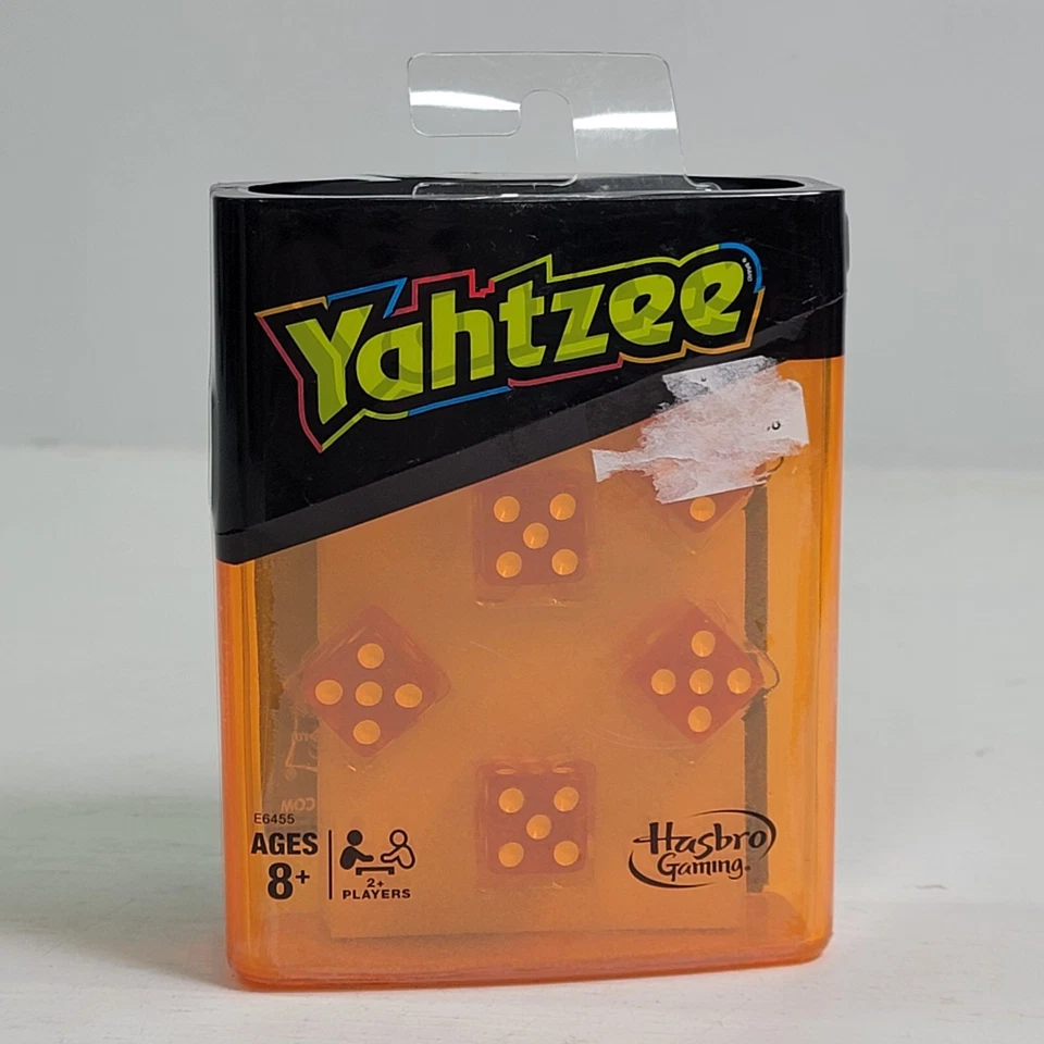 Yahtzee Game Neon Pop Hasbro Gaming Ages 8 Travel Play Compact.