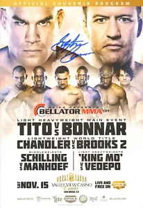 Stephan Bonnar Signed Bellator 131 Official 2014 Event Program vs Tito Ortiz UFC - Picture 1 of 12