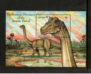 Antigua 1992 - Dinosaurs, Jurassic - Souvenir Stamp Sheet - Scott #1549 - MNH - Picture 1 of 1