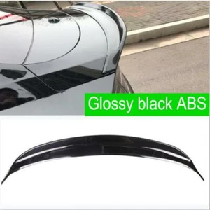 Glossy Black ABS For Lincoln MKZ 2013-2021 Rear Tail Trunk Spoiler Wing Lip Trim - Picture 1 of 9