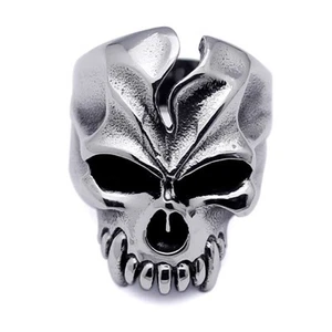 Anillo dental canino grande de acero inoxidable 316L para hombre Bssrn00054 - Imagen 1 de 1