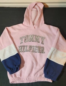 Tommy Hilfiger Pink Hoodie Girls Size 8 - 10 Medium Preowned - Picture 1 of 8