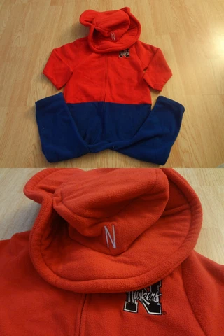 Toddler Nebraska Cornhuskers 3T Hooded Pajamas PJs Costume Mascot Herbie Cover
