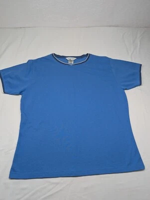 Рубашка поло Outer Banks мужская очень большая синяя с коротким рукавом отделка  - Изображение 1 из 4