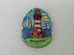 Virginia Beach Leuchtturm 3" Reise Souvenir Kühlschrankmagnet Vintage - Bild 1 von 2