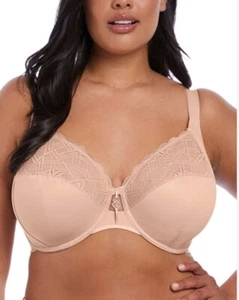 Elomi Lydia UK 32H Wired Bandless Plunge Side Support Beige Bra - Picture 1 of 8