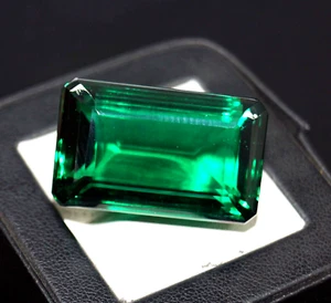 Certified 91.00 Ct Precious Brazilian Natural Green Topaz Emerald Loose Gemstone - Picture 1 of 7