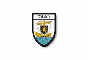 Patch printed shield embroidery border badge souvenir flag city county galway - Bild 1 von 1