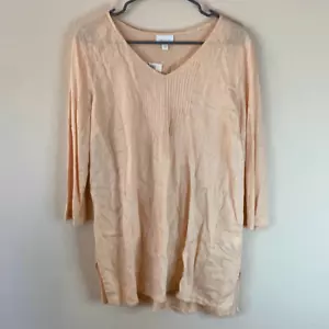 J. Jill Love Linen Tunic top with 3/4 Sleeves Size Medium (L9) - Picture 1 of 10