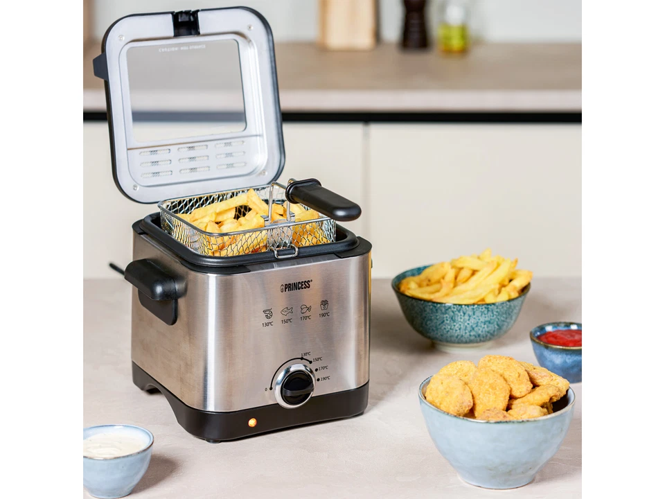 PRINCESS 182612 Fritteuse Antihaftbeschichtung Überhitzungsschutz