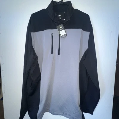 Ahead Jacket Mens XL Black Mock Neck Quarter Zipper Golf Performance Stretch - Image 1 of 3