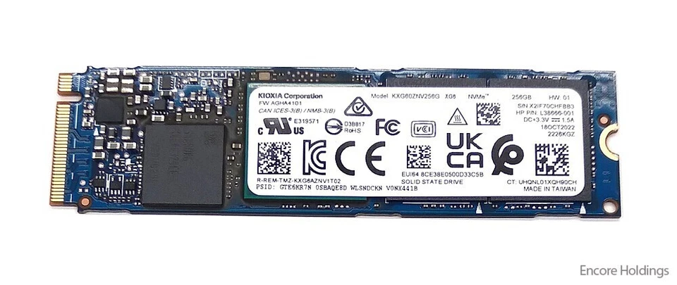 HP XG6 (Toshiba KXG6AZNV256G) Series Internal Solid State Drive - L38666-001 - Image 1 of 1