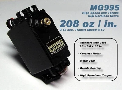 RC Modell MG995 Metallgetriebe High Speed & Torque RC Hobby Servo (180 Grad) SS120 - Bild 1 von 3