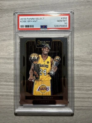 2016-17 Panini Select Kobe Bryant #292 Finals MVP Trophy Lakers PSA 10 Gem - Image 1 of 2