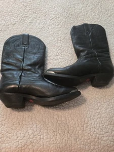 Botas vaqueras vaqueras de cuero negras Durango para mujer talla 7,5 punta puntiaguda usadas en excelente estado - Imagen 1 de 9