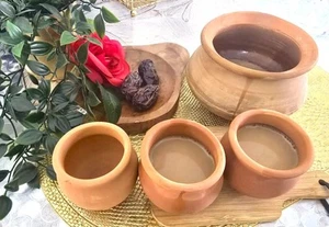 Clay coffee mugs Organic drinkware Biodegradable cups Pottery cups - Picture 1 of 7