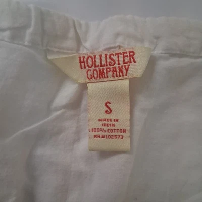 Vintage 2000s Y2K Hollister White Mini Skirt Eyelet Lace Boho Beach Cottagecore - Image 1 of 4