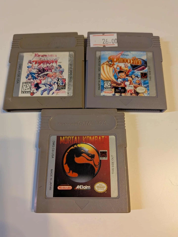 Лот товаров Game Boy!  Mortal Kombat Пиноккио Боевая Арена Тошинден Редкая - Изображение 1 из 1