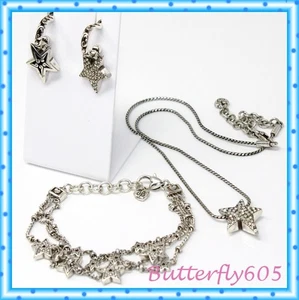 Brighton Star Rising Post Ohrringe Halskette Armband Silber Kristall Set Etui - Bild 1 von 5