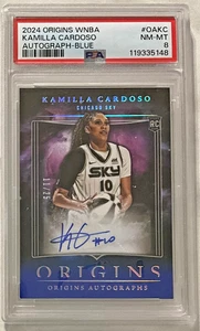 2024 Origins WNBA~#OAKC Kamilla Cardoso~Cielo~Autógrafo~Azul~PSA 8~11/25 - Imagen 1 de 2