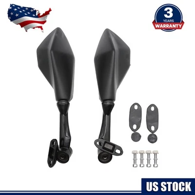 Espejos retrovisores izquierdo y derecho para Kawasaki Ninja ZX6R ZX636 2009-2023 negro Foto 1 de 4