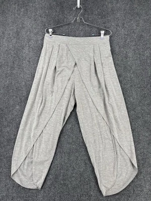 Pantalones Free People Intimately Gris Dobladillo Dividido Mujer Pequeño Harén Boho Hippie Foto 1 de 4