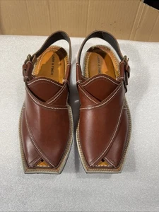 Junaid Jamshed Herren braun Chappal Sandale Gr. 9-10-11 Neu mit Etikett - Bild 1 von 6