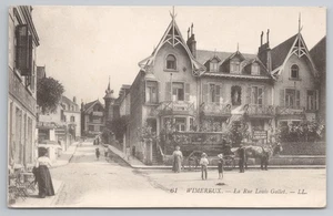 Wimereux Rue Louis Gallet English library horse cart c1910s - Picture 1 of 2