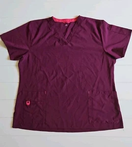 Usato in ottime condizioni! Top Carhartt Scrub Donna 2X Viola Force Utility Elasticizzato Tasche Mediche - Foto 1 di 9