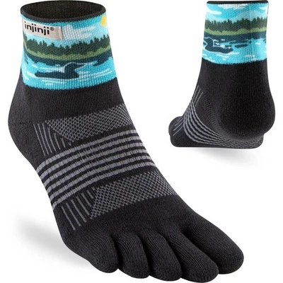 Injinji Artist Designed Spectrum Mini Crew Five Finger Toe Socks Loon - Image 1 of 4