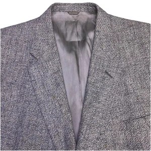 Givenchy Monsieur Blazer Sport Coat (44L) Mens Tweed Speckled Light Gray GUC - Picture 1 of 14