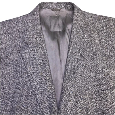 Givenchy Monsieur Blazer Sport Coat (44L) Mens Tweed Speckled Light Gray GUC - Image 1 of 4