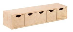 Cómoda Madera 5 Cajones En Pino Natural Móvil Mobiliario CM 56x13x12 - Imagen 1 de 1