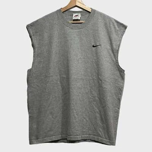 Camiseta sin mangas vintage Nike gris bordada mini Swoosh sin mangas XL - Imagen 1 de 4