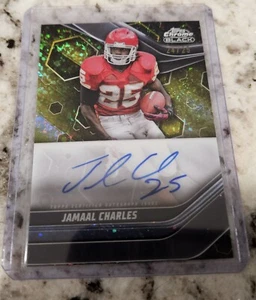 2023 Topps Composite Jamaal Charles Topps Chrome GOLD /25 Refactor AUTOGRAPH - Picture 1 of 3